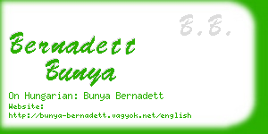 bernadett bunya business card